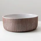 حوض غسيل منضدي من الطين الأحمر الطبيعي المصقول يدويًا من Balance Viadurini