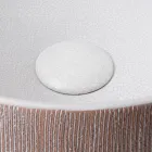 حوض غسيل منضدي من الطين الأحمر الطبيعي المصقول يدويًا من Balance Viadurini