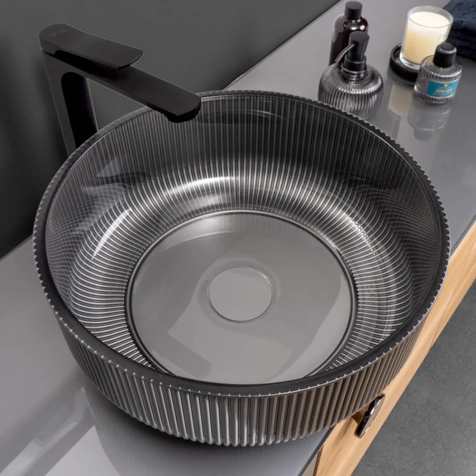 حوض مطبخ مطلي بالراتنج ومطلي بالزجاج الفينيسي - إكسلسيور Viadurini