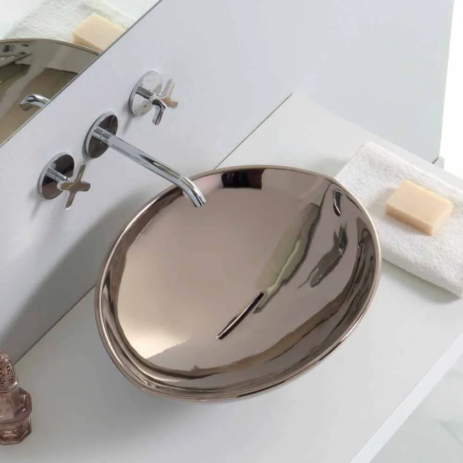 حوض غسيل سيراميكي حديث مصنوع في إيطاليا Viadurini