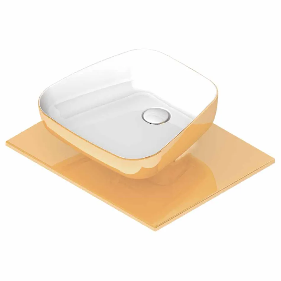 حوض غسيل سيراميك حديث مصنوع في إيطاليا، ريالي Viadurini