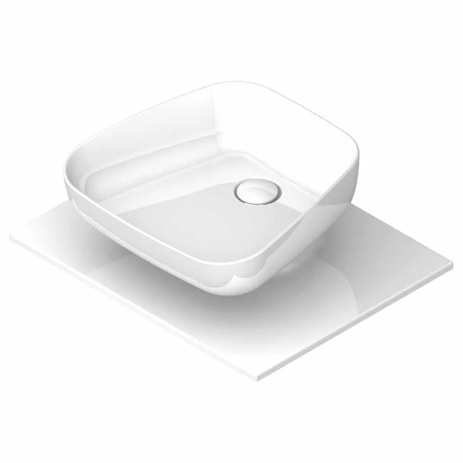 حوض غسيل سيراميك حديث مصنوع في إيطاليا، ريالي Viadurini