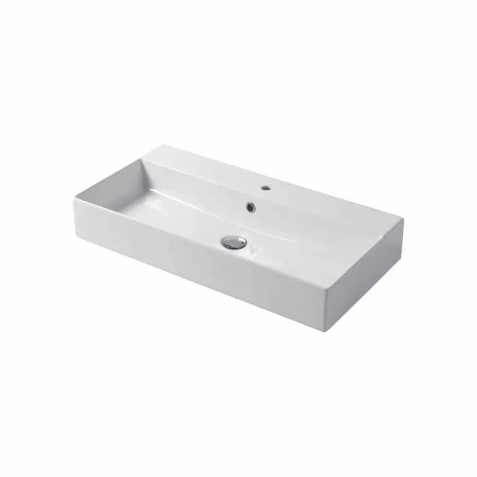 حوض غسيل مصمم على سطح الطاولة أو الحائط من السيراميك الملون Leivi Viadurini