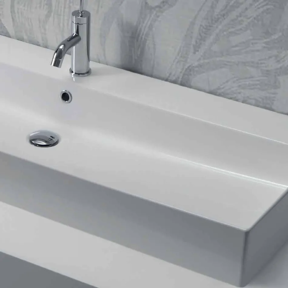 حوض غسيل مائل أو جداري من السيراميك الملون أو الأبيض من Leivi Viadurini