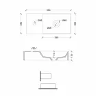 حوض غسيل مستطيل الشكل من السيراميك مصنوع في إيطاليا - Act Viadurini
