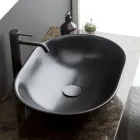 حوض غسيل بيضاوي الشكل من السيراميك غير اللامع، صنع في إيطاليا - نيللي Viadurini