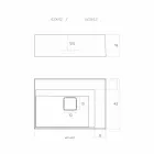 حوض غسيل مربع بتصميم عصري مصنوع في إيطاليا، لافيس Viadurini