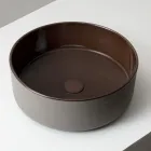 حوض غسيل يُوضع على سطح الطاولة، مصنوع من الطين الطبيعي، بتشطيبات متنوعة - بالانس Viadurini