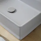 حوض غسيل مستطيل الشكل من السيراميك غير اللامع، صنع في إيطاليا - ديبورا Viadurini