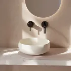 حوض غسيل دائري من السيراميك الملون مصنوع في إيطاليا - وعاء Viadurini