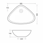 حوض غسيل مُصمم بشكل مميز، مصنوع من السيراميك الأبيض، صنع في إيطاليا - هامبورغ Viadurini