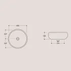 حوض غسيل دائري من السيراميك اللامع، صنع في إيطاليا - كانديتو Viadurini