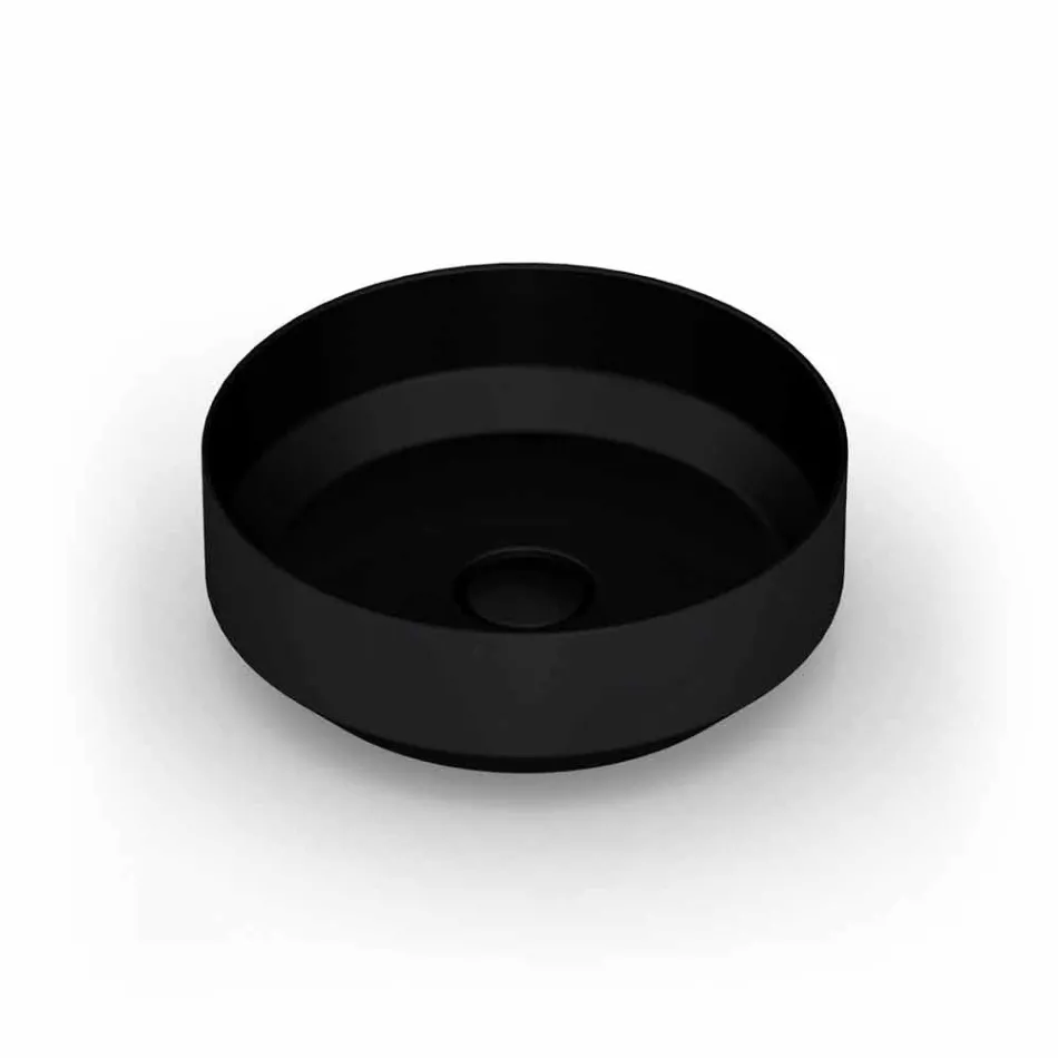 حوض غسيل دائري حديث من السيراميك مصنوع في إيطاليا، يوئيل Viadurini