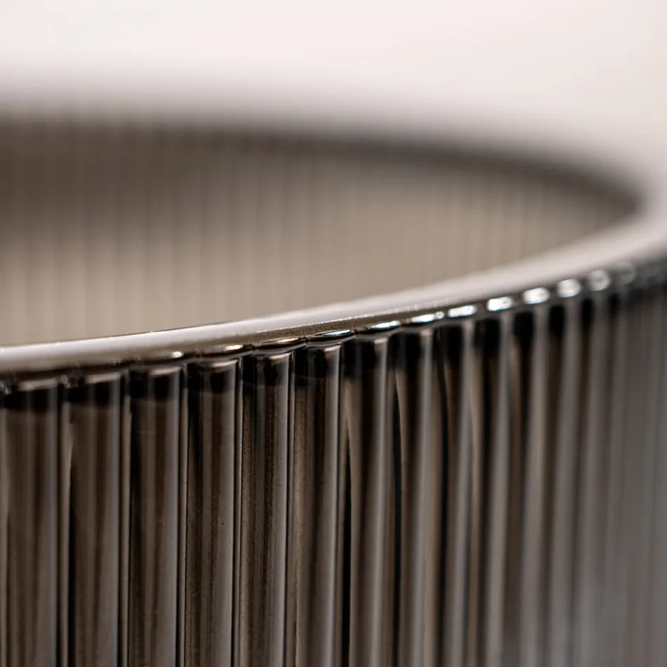 حوض غسيل دائري من زجاج بليسيه فينيسي، صنع في إيطاليا - زركون Viadurini