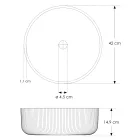 حوض غسيل دائري من زجاج بليسيه فينيسي، صنع في إيطاليا - زركون Viadurini