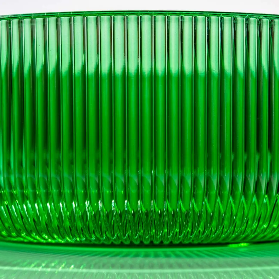 حوض غسيل دائري من زجاج بليسيه فينيسي، صنع في إيطاليا - زركون Viadurini