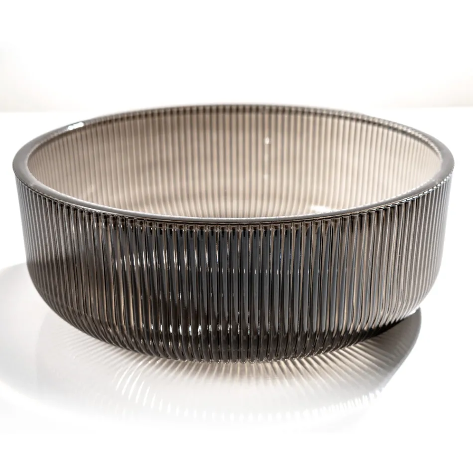 حوض غسيل دائري من زجاج بليسيه فينيسي، صنع في إيطاليا - زركون Viadurini