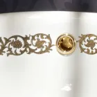 حوض حمام مدمج في الحائط مصنوع من طين النار والذهب، صنع في إيطاليا، أوتيس Viadurini