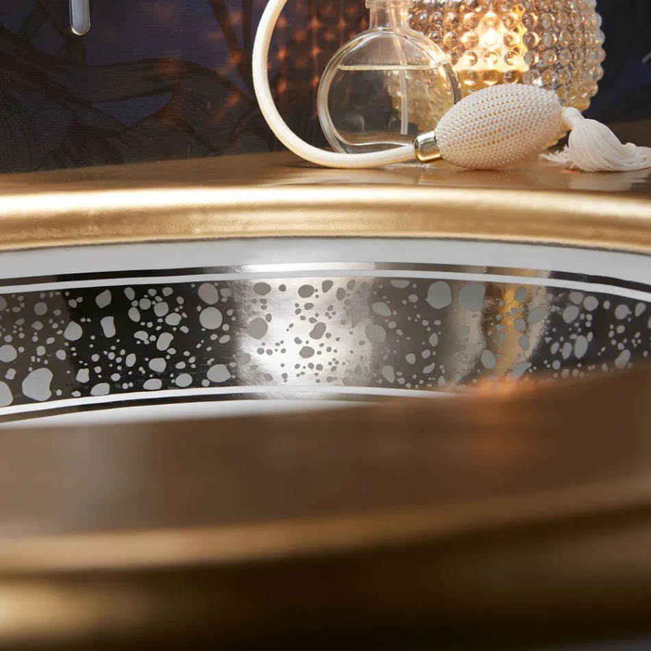 حوض حمام مدمج من الطين الناري المصبوب يدويًا في إيطاليا - إيريولي Viadurini