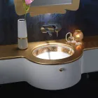 حوض حمام مدمج من الطين الناري المصبوب يدويًا في إيطاليا - إيريولي Viadurini