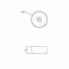 حوض غسيل دائري بتصميم عصري قائم بذاته، صنع في إيطاليا من شركة Dalmine Viadurini