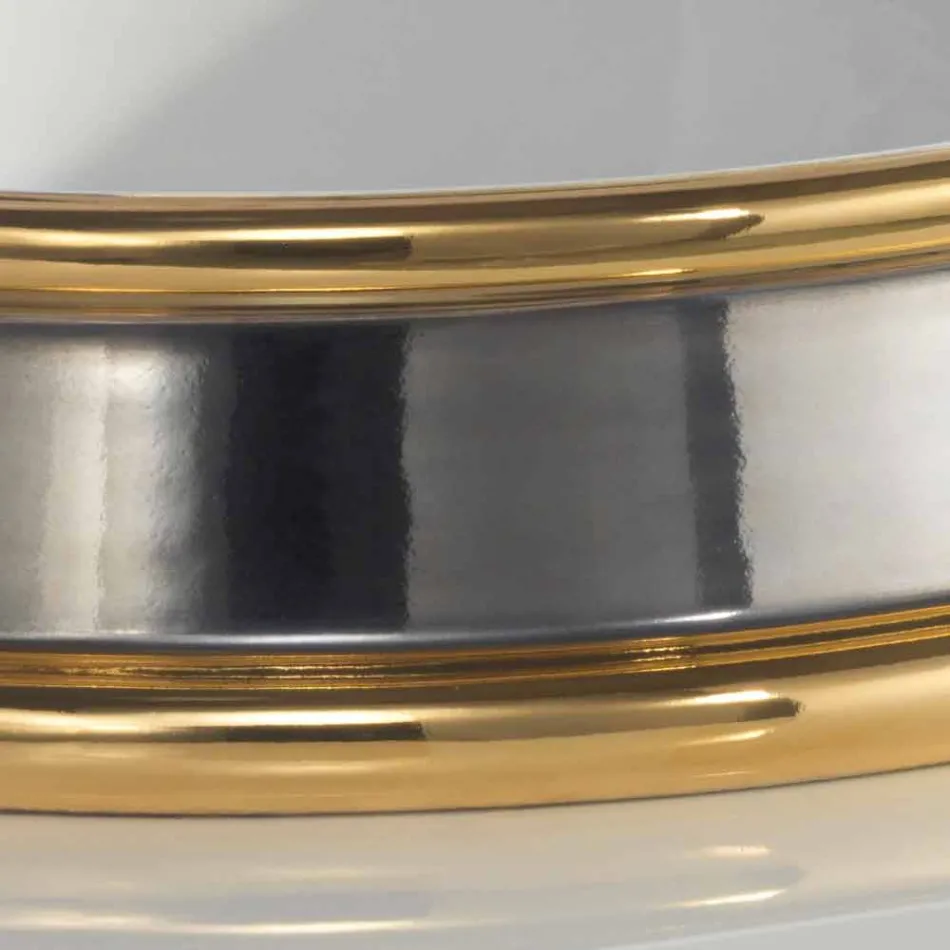 تصميم حوض حمام نصف غائر مصنوع من طين النار في إيطاليا، مانيلو Viadurini