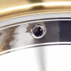 حوض غسيل مدمج من الطين الناري على الطراز الباروكي مصنوع يدويًا في إيطاليا، منطقة إيجة Viadurini