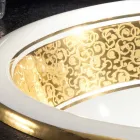 حوض غسيل دائري مدمج من الطين الناري والذهب صنع في إيطاليا، أوتيس Viadurini