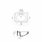 حوض غسيل حائطي أو مع عمود سيراميكي طول 70 سم صنع في إيطاليا Avise Viadurini
