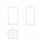 حوض غسيل دائري قائم بذاته، مصنوع في إيطاليا، تصميم لاليو Viadurini