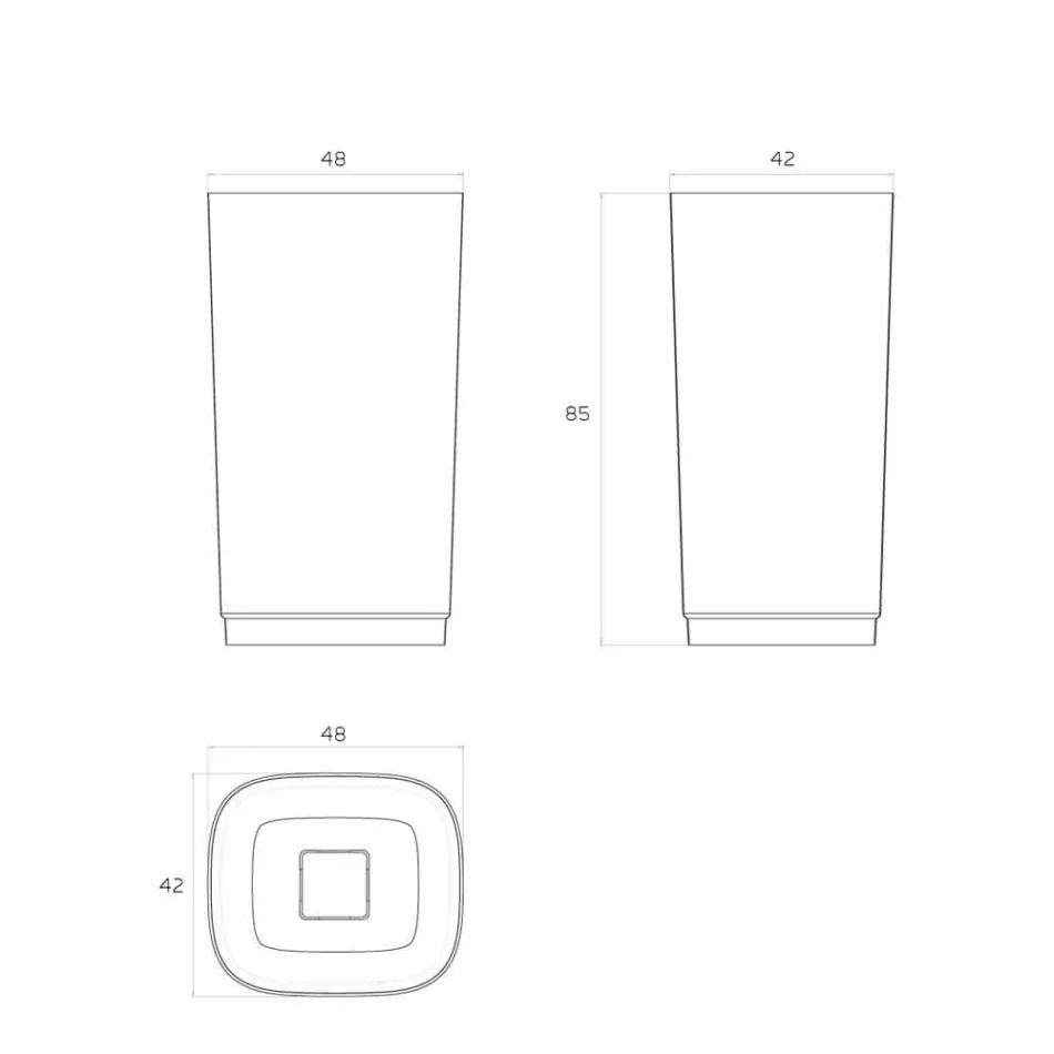 حوض غسيل دائري قائم بذاته، مصنوع في إيطاليا، تصميم لاليو Viadurini