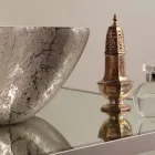 حوض غسيل من السيراميك باللون الأبيض الفضي مصنوع في إيطاليا Cubo Viadurini