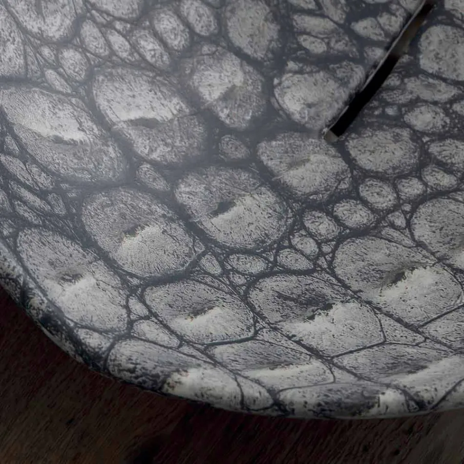 حوض غسيل سيراميك بتصميم منضدة مصنوع في إيطاليا، حيوانات Viadurini