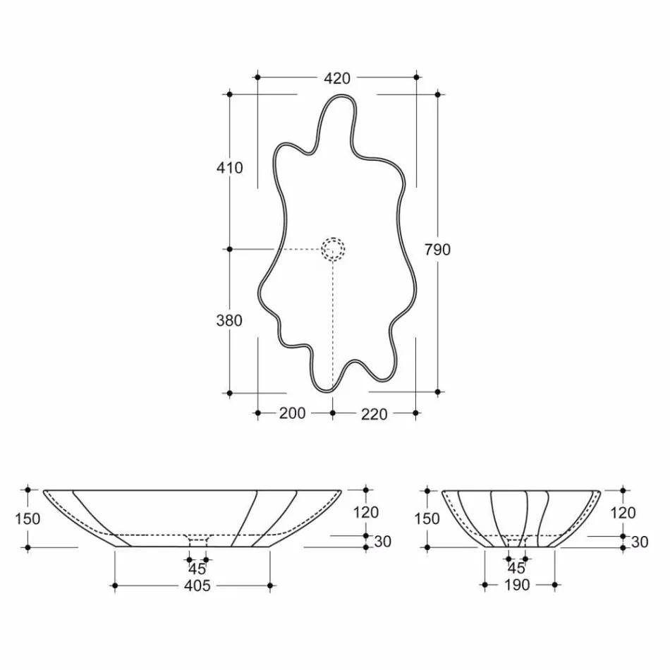 حوض غسيل سيراميك بتصميم عصري مصنوع في إيطاليا ريان Viadurini