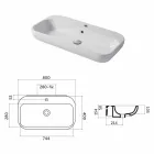 تصميم حوض غسيل أو جدار من السيراميك رياردو Viadurini