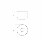 حوض غسيل دائري قائم بذاته، مصنوع في إيطاليا، لاليو Viadurini