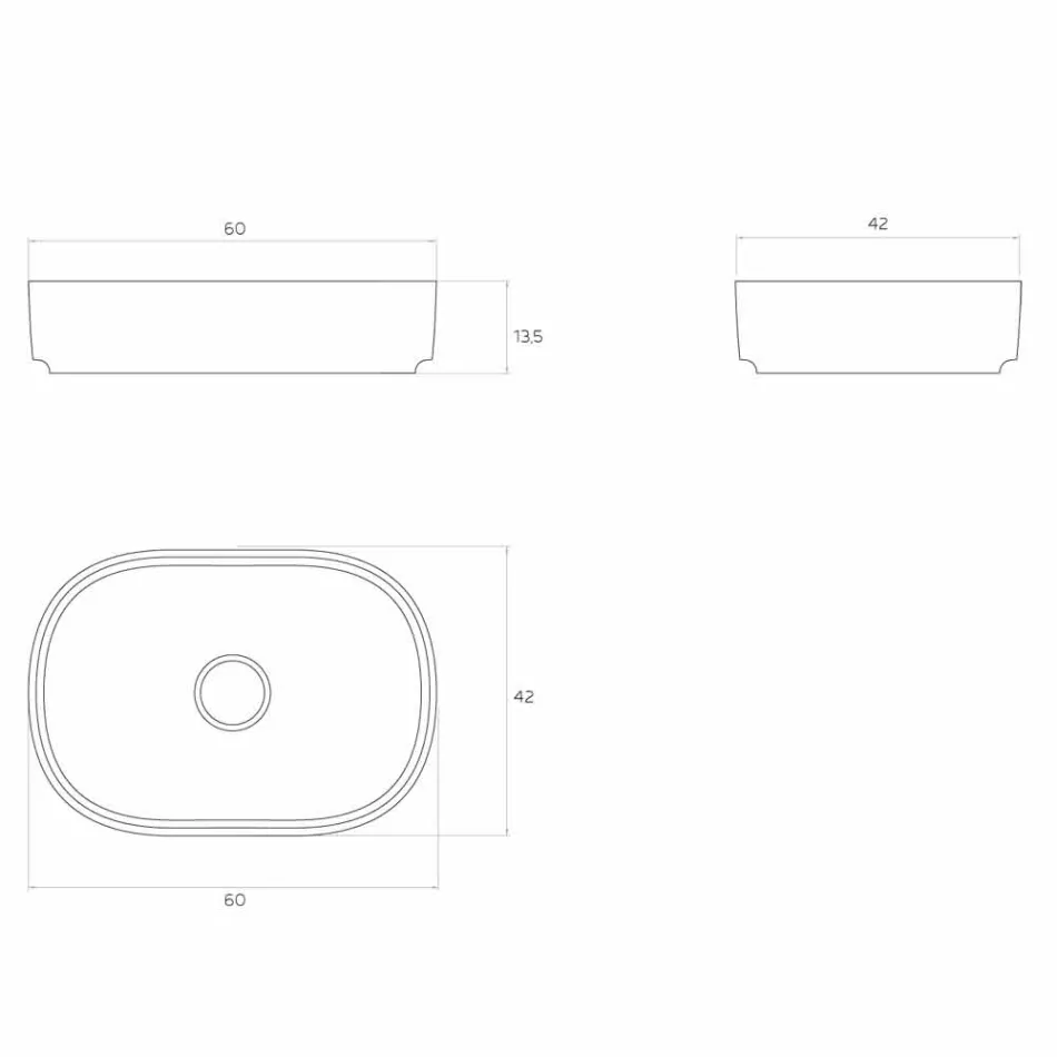 حوض غسيل قائم بذاته مصنوع في إيطاليا، فورميكولا Viadurini