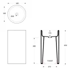 حوض غسيل سيراميكي قائم بذاته، صنع في إيطاليا - راجازا Viadurini