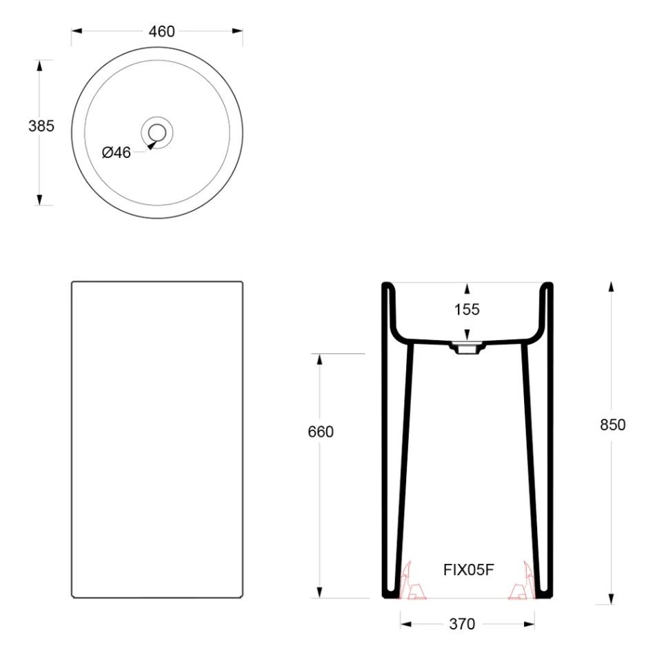 حوض غسيل سيراميكي قائم بذاته، صنع في إيطاليا - راجازا Viadurini