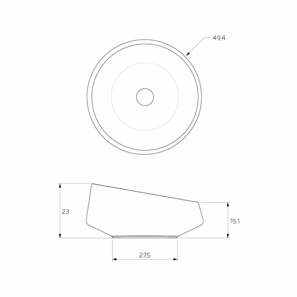 حوض غسيل قائم بذاته، مصنوع في إيطاليا، دونجو Viadurini