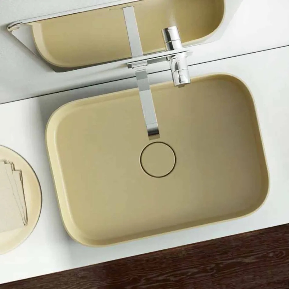 حوض غسيل حديث ملون قائم بذاته، صنع في إيطاليا، فورميكو Viadurini