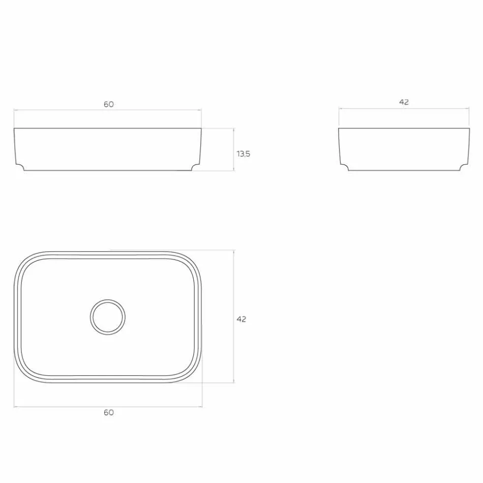 حوض غسيل قائم بذاته ملون حديث مصنوع في إيطاليا، فورميكو Viadurini