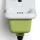 حوض غسيل حمام قائم بذاته باللون الأبيض والسيراميك الملون 26 سم - الأردن Viadurini