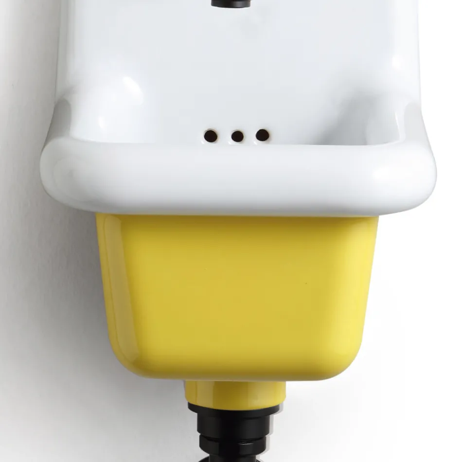 حوض غسيل حمام قائم بذاته باللون الأبيض والسيراميك الملون 26 سم - الأردن Viadurini