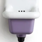 حوض غسيل حمام قائم بذاته باللون الأبيض والسيراميك الملون 26 سم - الأردن Viadurini