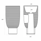 حوض غسيل قائم بذاته من السيراميك الأبيض أو ترابيا الملون Viadurini