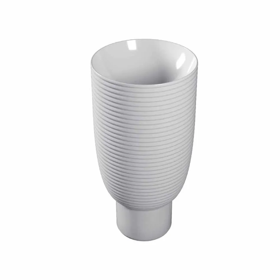 حوض غسيل قائم بذاته من السيراميك الأبيض أو ترابيا الملون Viadurini