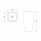 حوض غسيل سيراميك قائم بذاته بتصميم حديث من Gais، صنع في إيطاليا Viadurini