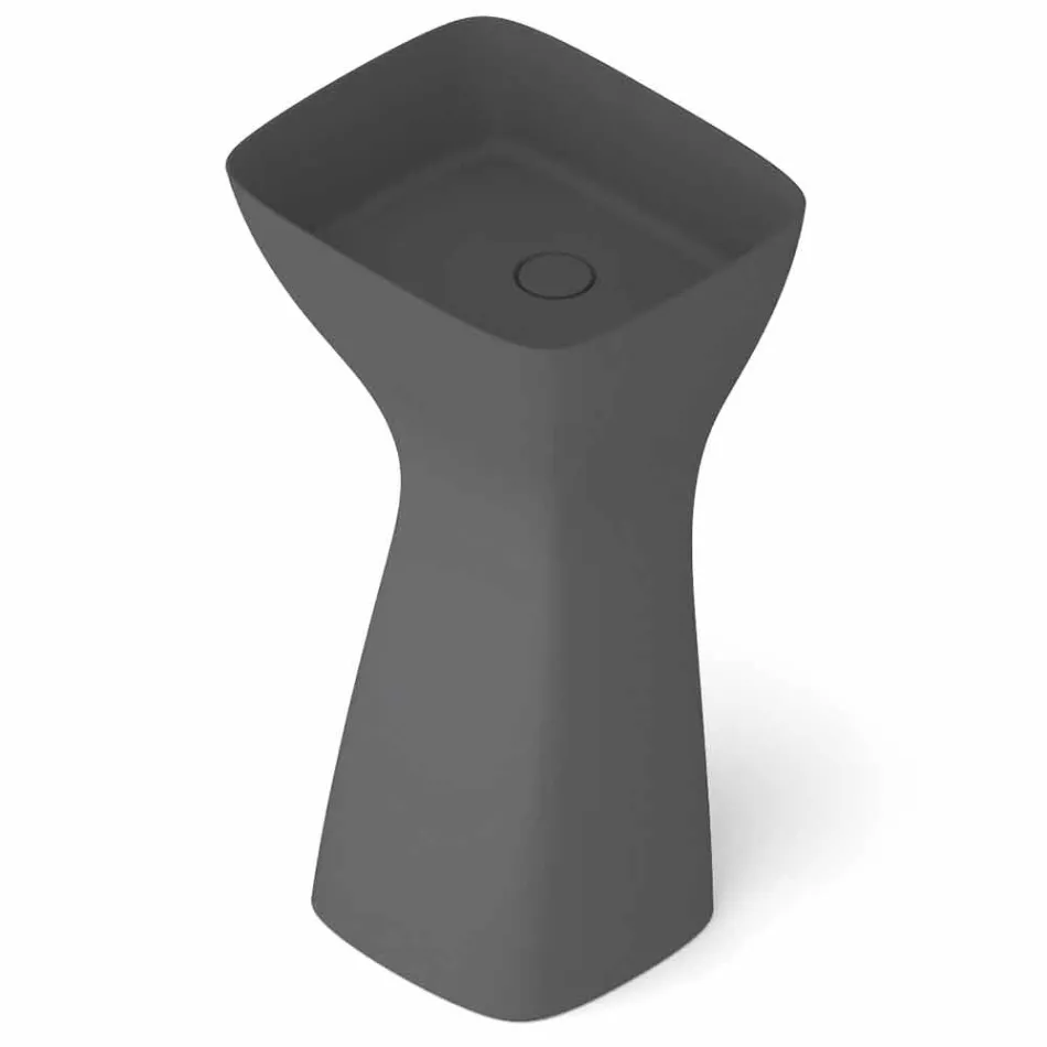 حوض غسيل سيراميك حديث قائم بذاته، صنع في إيطاليا، فيرمينو Viadurini