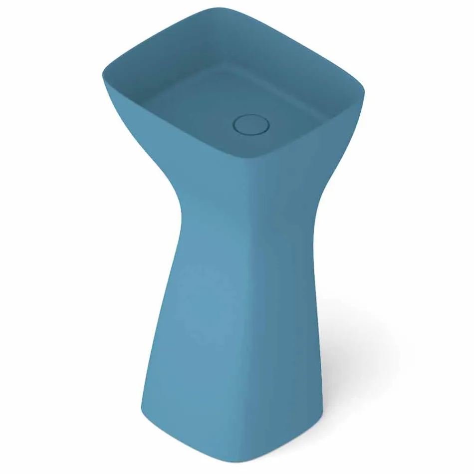 حوض غسيل سيراميك حديث قائم بذاته، صنع في إيطاليا، فيرمينو Viadurini